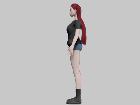 Classic Basic girl V29165 3D Model