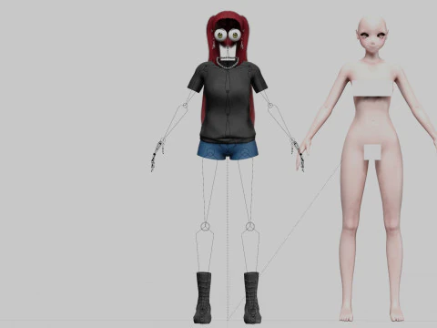 Classic Basic girl V29165 3D Model