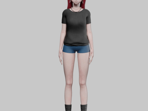 Classic Basic girl V29165 Model 3D