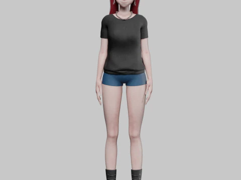 Classic Basic girl V29165 3D Model
