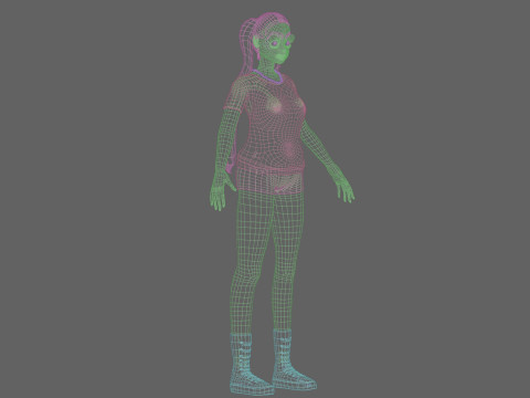 Classic Basic girl V29165 Model 3D