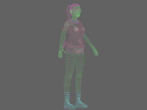 Classic Basic girl V29165 3D Model