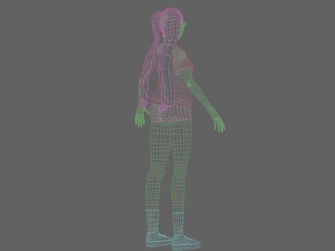 Classic Basic girl V29165 Model 3D