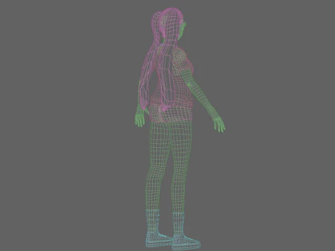 Classic Basic girl V29165 3D Model
