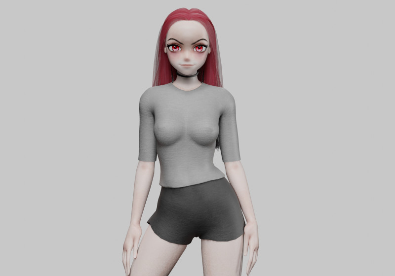 Classic cute girl V29863 3D 模型 .c4d .max .obj .3ds .fbx .stl .blend 