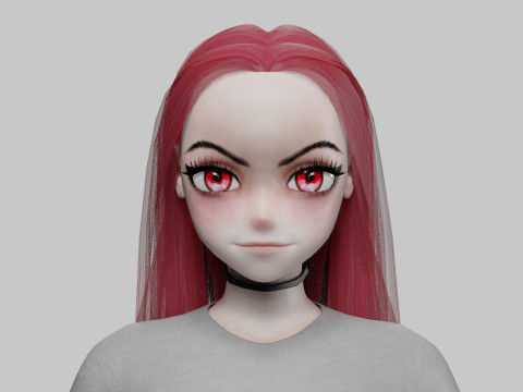 Classic cute girl V29863 3D 模型