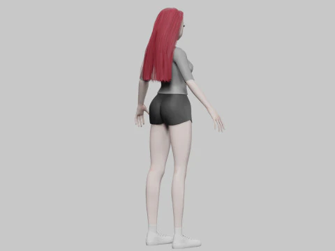 Classic cute girl V29863 3D Model
