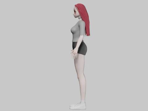 Classic cute girl V29863 3D Model