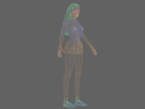 Classic cute girl V29863 3D Model