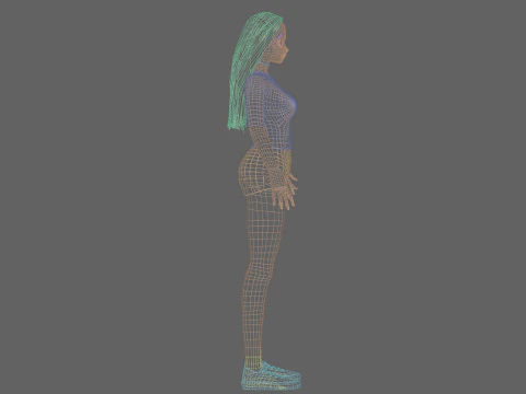 Classic cute girl V29863 3D Model