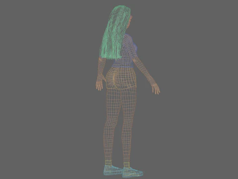 Classic cute girl V29863 3D Model