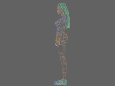 Classic cute girl V29863 3D Model