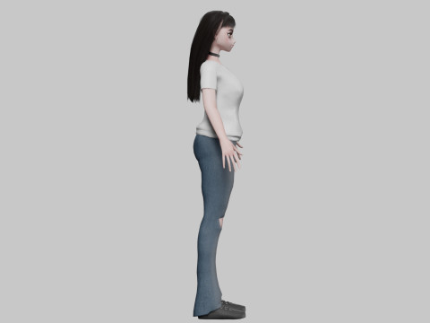 Cool anime girl V30121 Modelo 3D