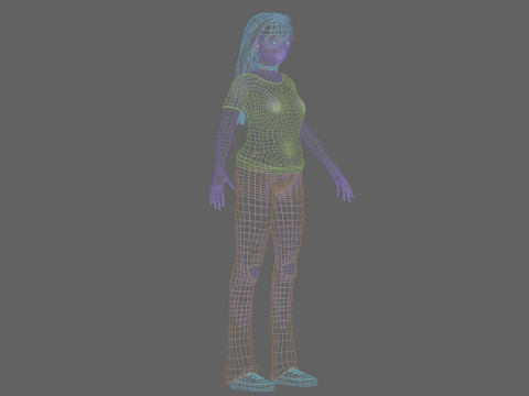 Cool anime girl V30121 Modelo 3D