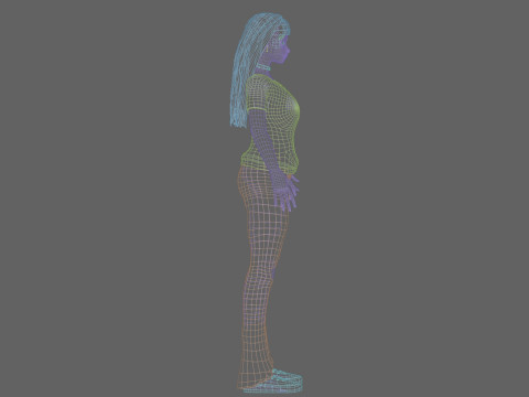 Cool anime girl V30121 Modelo 3D