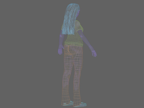 Cool anime girl V30121 Modelo 3D