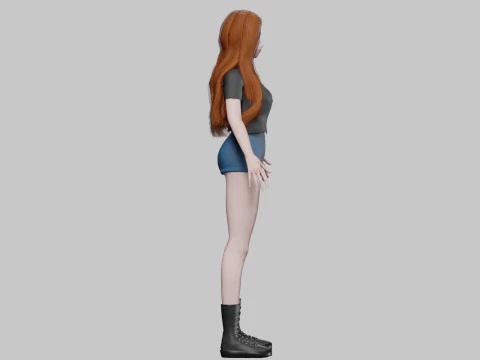 Cool Basic girl V30957 3D Model