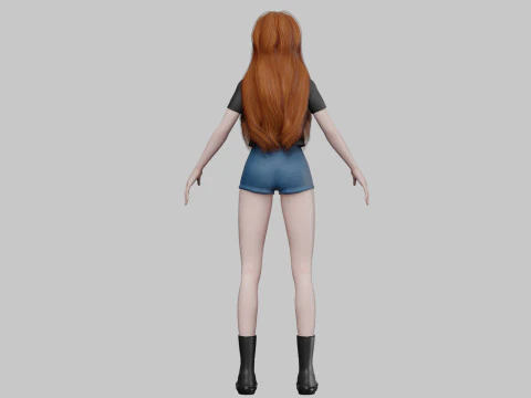 Cool Basic girl V30957 3D Model