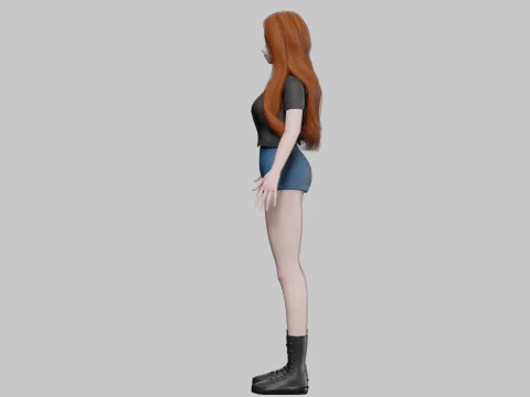 Cool Basic girl V30957 3D Model