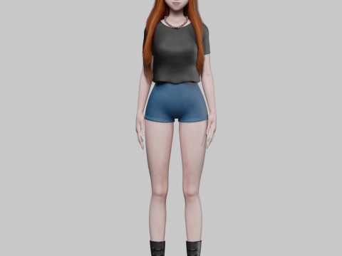 Cool Basic girl V30957 Modello 3D