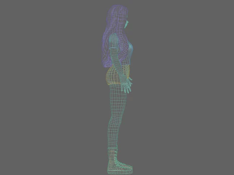 Cool Basic girl V30957 3D Model