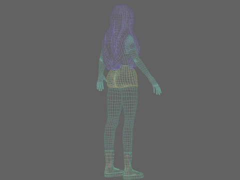 Cool Basic girl V30957 3D Model