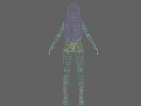 Cool Basic girl V30957 3D Model