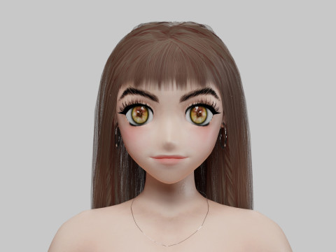Cool cute girl V29891 3D-Modell