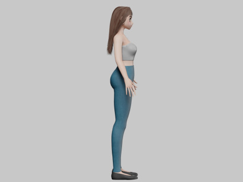 Cool cute girl V29891 3D-Modell