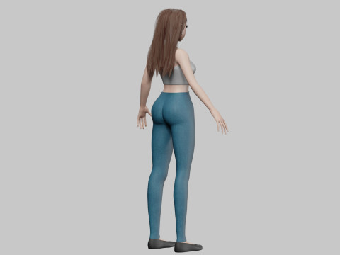 Cool cute girl V29891 3D-Modell