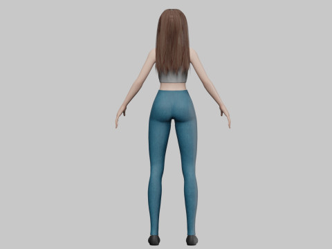 Cool cute girl V29891 3D-Modell