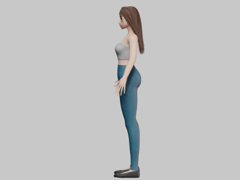 Cool cute girl V29891 3D-Modell
