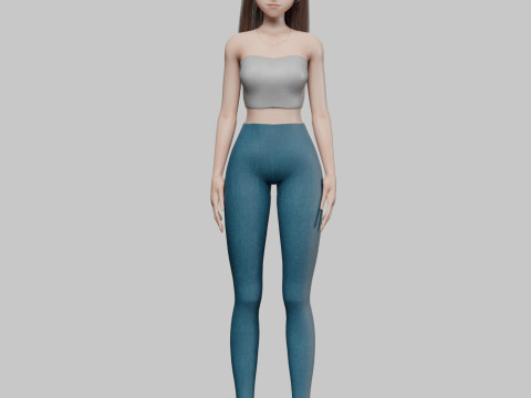 Cool cute girl V29891 3D-Modell