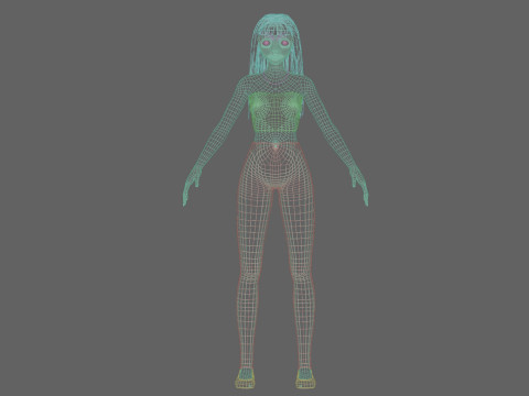Cool cute girl V29891 3D-Modell