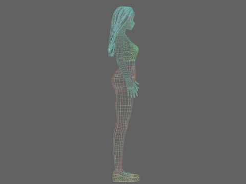 Cool cute girl V29891 3D-Modell