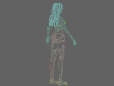 Cool cute girl V29891 3D-Modell