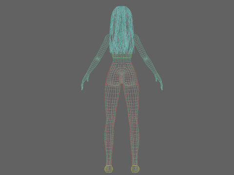 Cool cute girl V29891 3D-Modell
