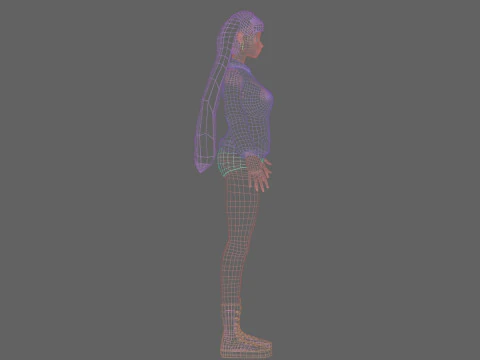 Cute anime girl V28256 3D Model