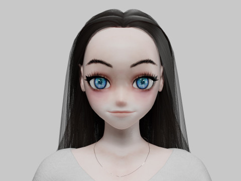 Cute Basic girl V30321 Model 3D