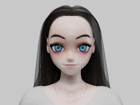 Cute Basic girl V30321 3D Model