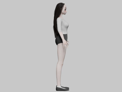 Cute Basic girl V30321 Model 3D