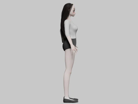Cute Basic girl V30321 3D Model