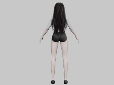 Cute Basic girl V30321 Model 3D