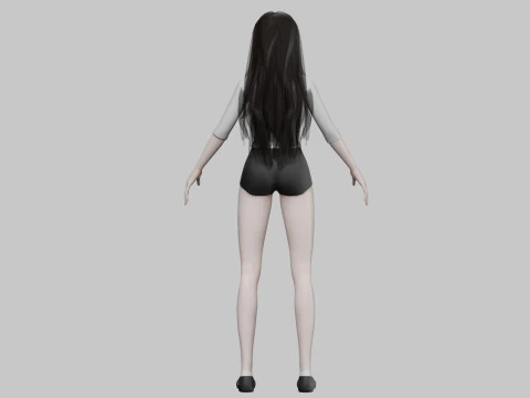 Cute Basic girl V30321 3D Model