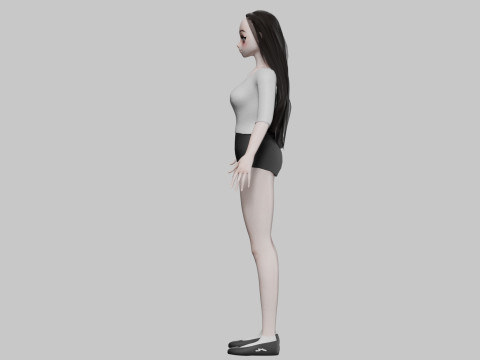 Cute Basic girl V30321 Model 3D