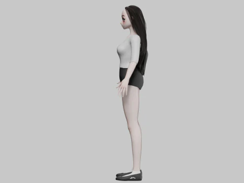 Cute Basic girl V30321 3D Model