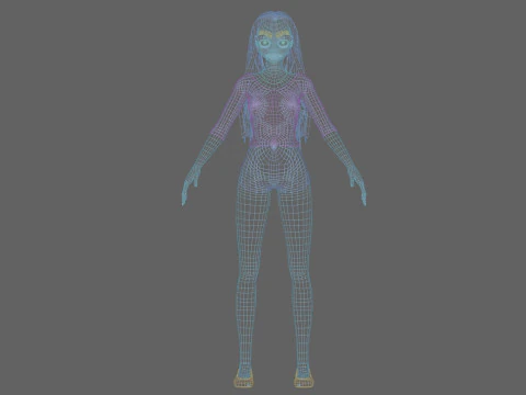 Cute Basic girl V30321 3D Model