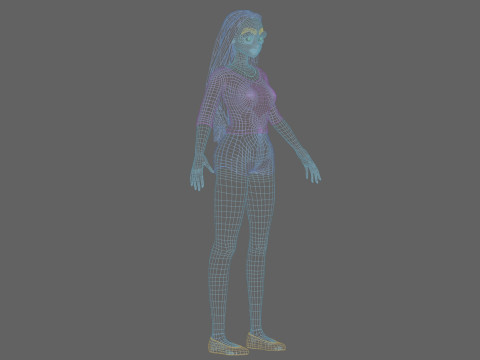 Cute Basic girl V30321 Model 3D