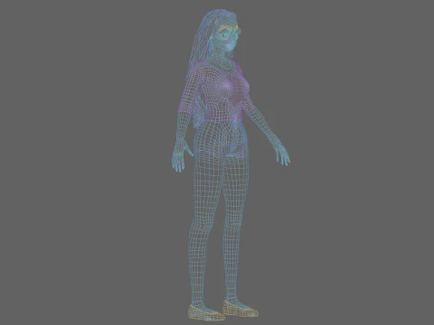 Cute Basic girl V30321 3D Model