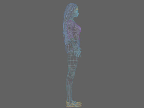 Cute Basic girl V30321 Model 3D